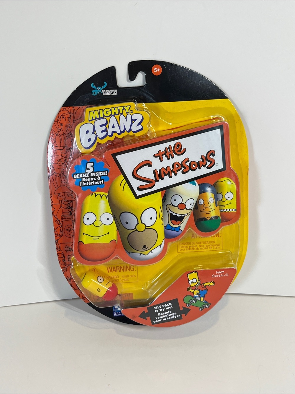 Vintage 2004 Mighty Beanz The Simpson's New Sealed Pack RARE Bart #1 Toy Moose